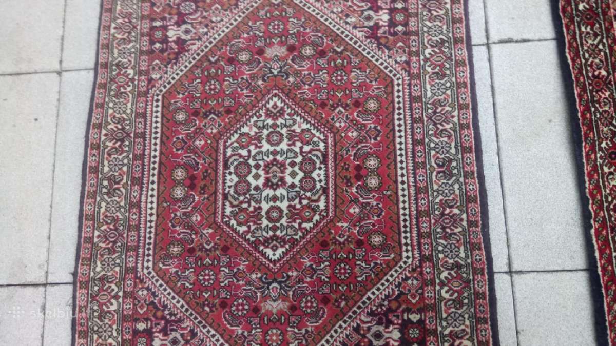 2 rankomis rišti 1980-ųjų – Indijos Bidjar kilimai - nuotraukos Nr. 8