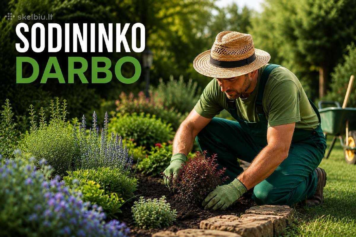 Sodininko Paslaugos žolės pjovimas, sodo priežiura