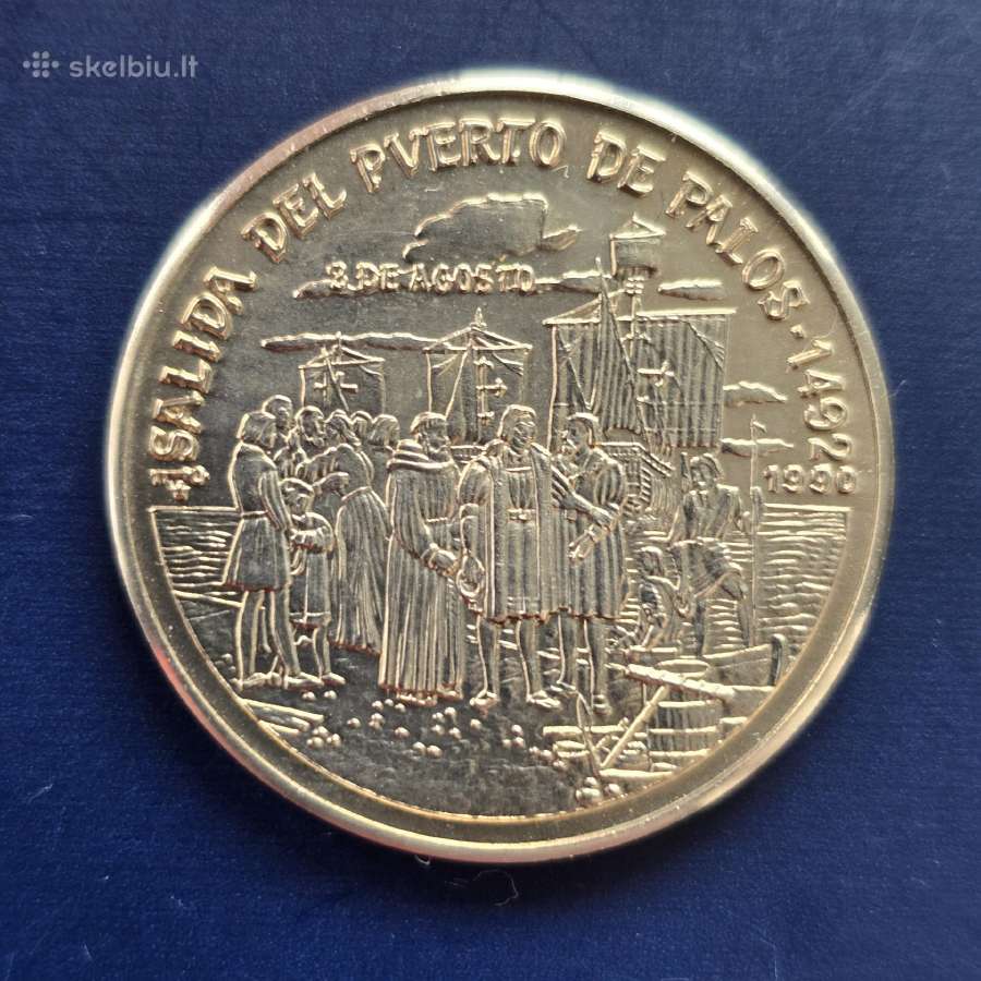 Kuba 1990 1 peso Cu-ni Kolumbo išvykymas iš Palos