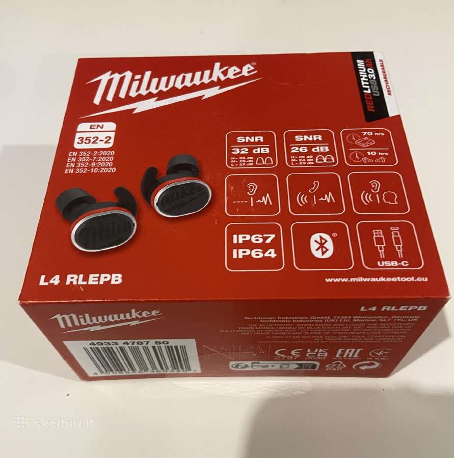 Milwaukee L4 Rlepb Bluetooth Earbuds / Hearing Pro