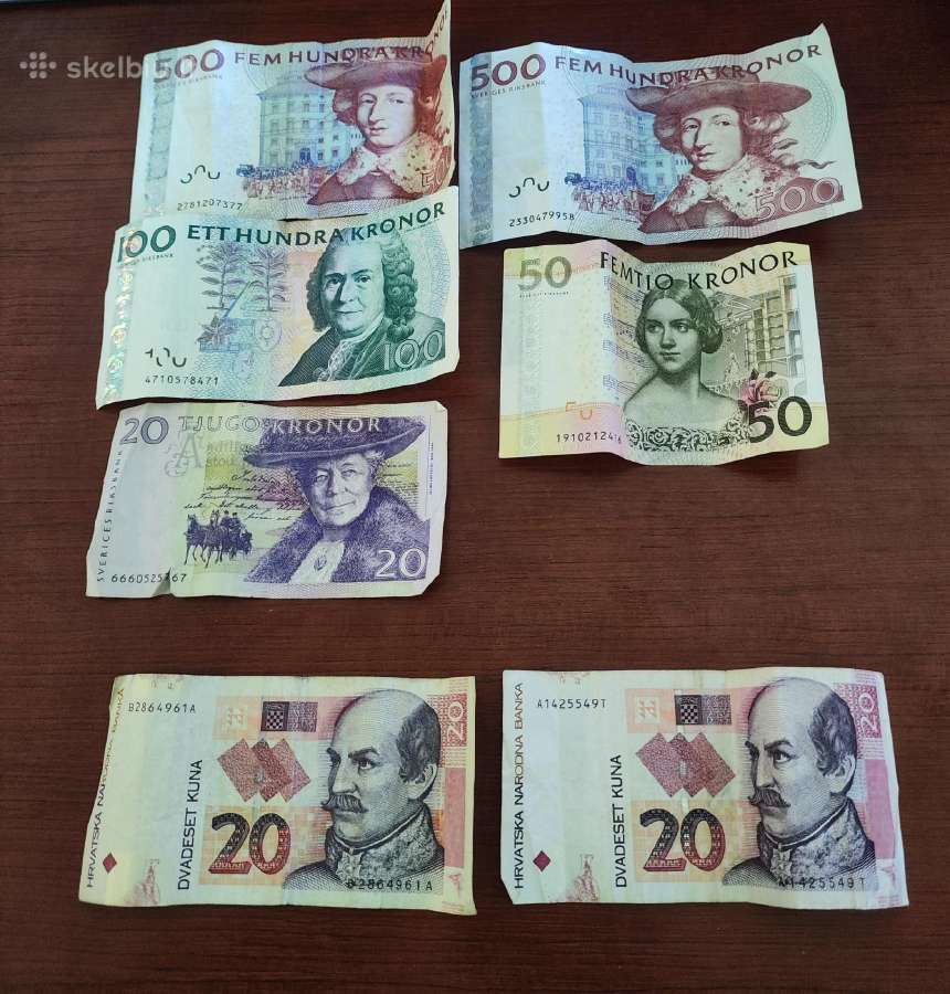 Senos švediškos kronos + kroatiškos kunos dovanų!