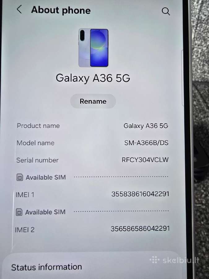 Samsung galaxy A36 5G 128gb - nuotraukos Nr. 8