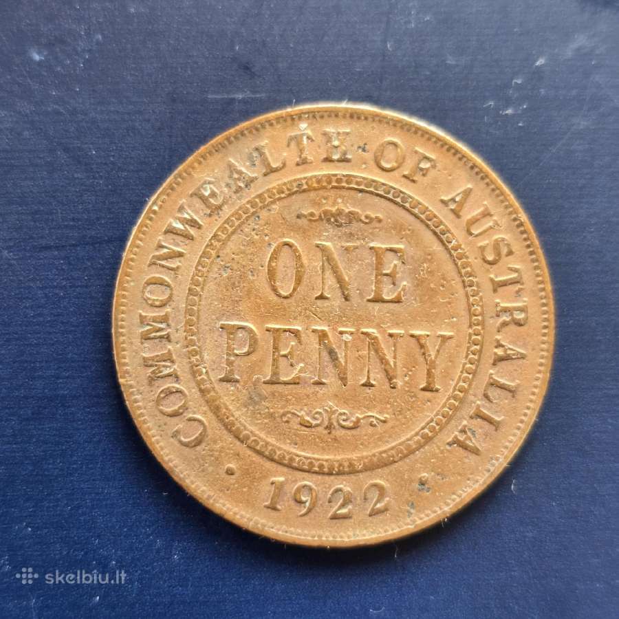 Australija 1922m 1 Penny bronze - nuotraukos Nr. 2