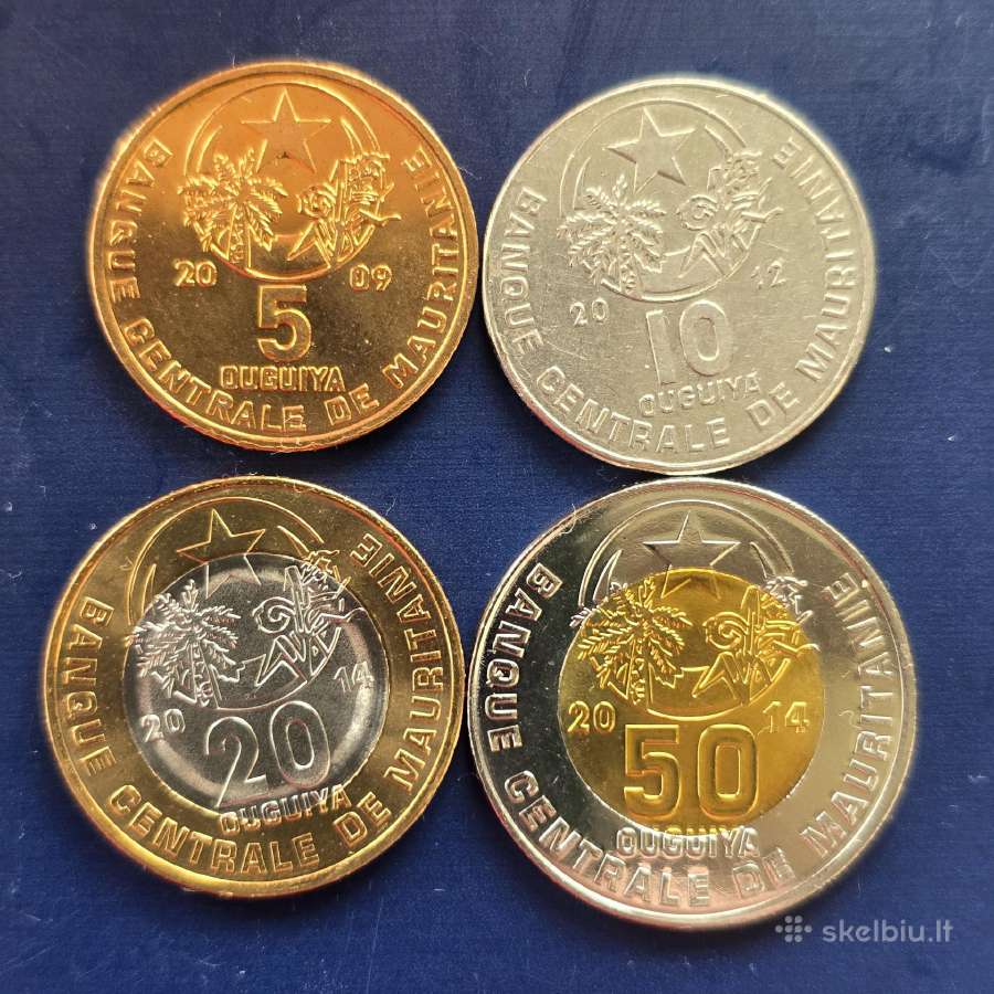 Mauritanija 2009-2014m rink. 5,10,20,50 ouguiya