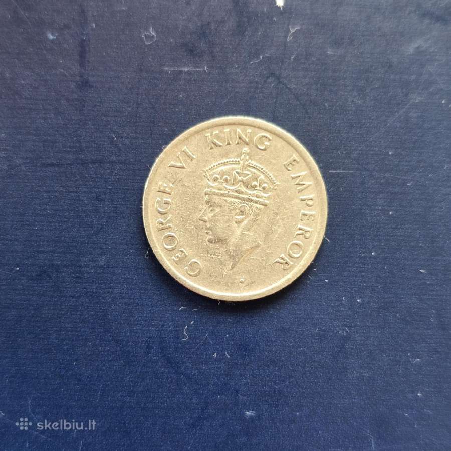 Indija 1947 1/4 rupee Ni - nuotraukos Nr. 2