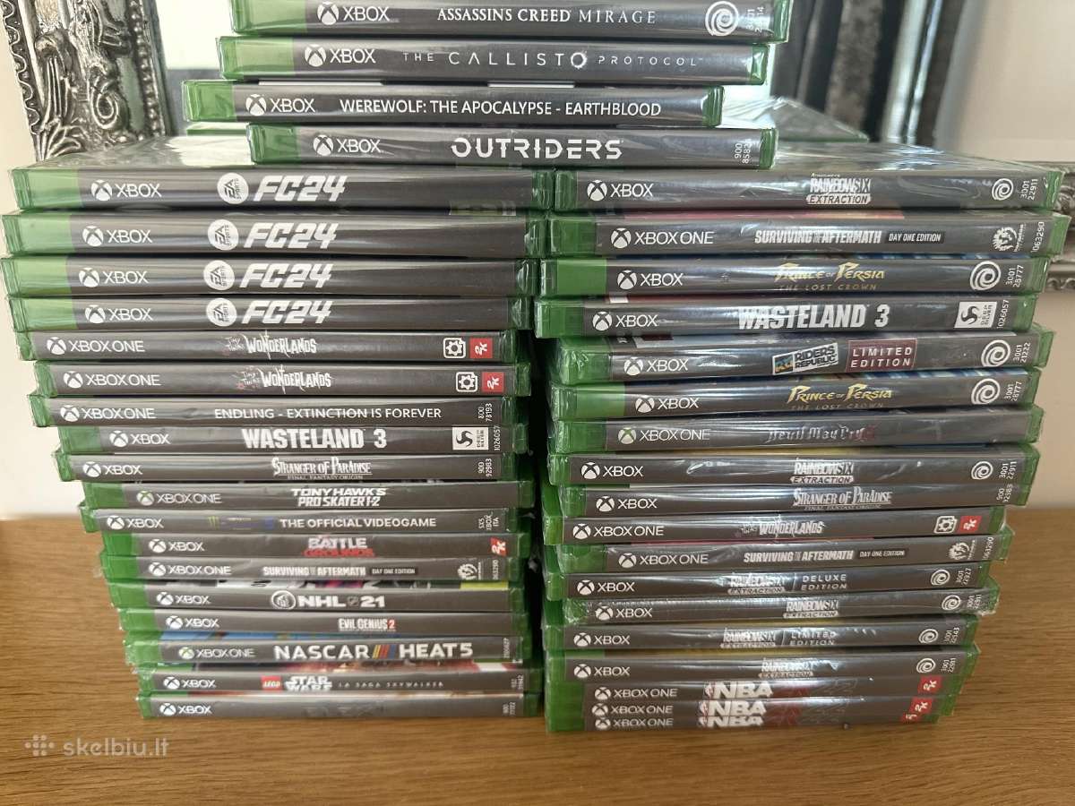 Didelis kiekis xbox one ir series x žaidimų