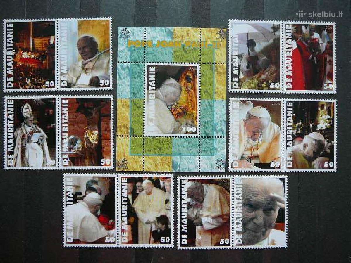 Popiezius J. Paulius II Mauritanija 2004 Mnh mrt4s