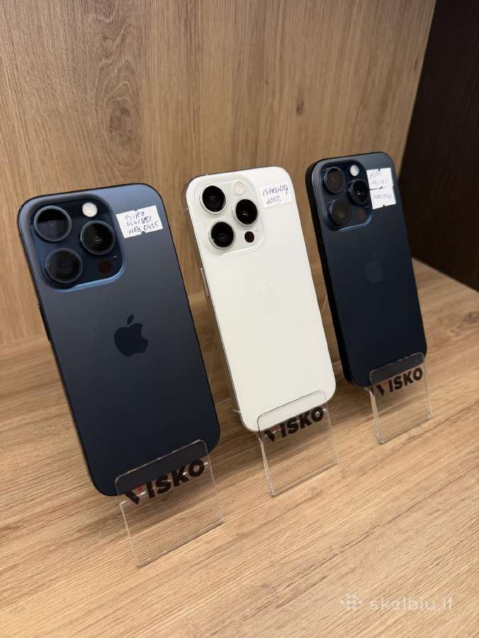 Apple iPhone 15 pro 128gb ir 256gb Baterija 100%