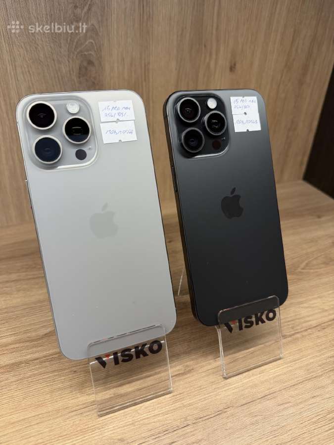 Tvarkingi Apple iPhone 15 pro Max 256gb