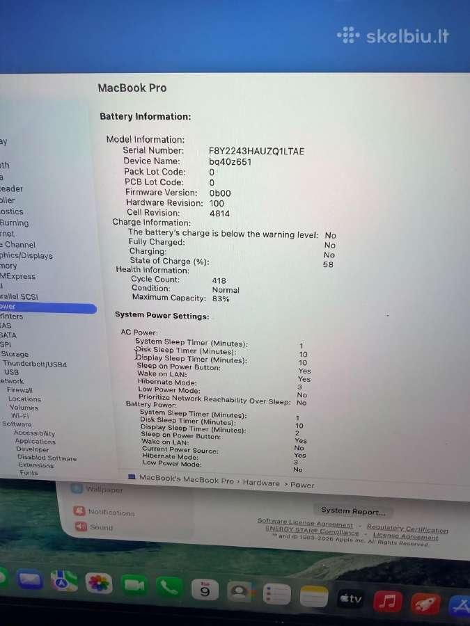 MacBook Pro 14 2021 Apple M1 Pro / 16gb / 512gb - nuotraukos Nr. 4