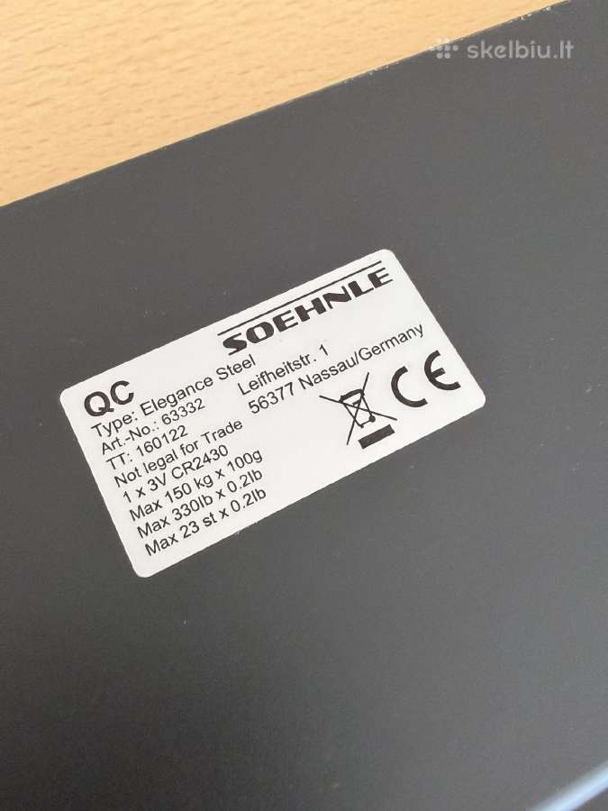 Soehnle elektroninės svarstyklės - nuotraukos Nr. 2