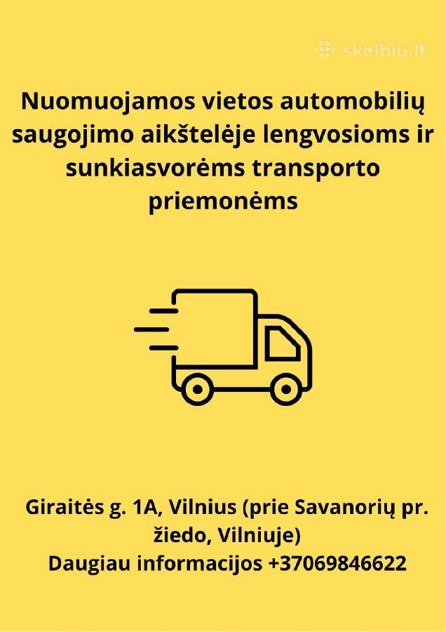 Vietų nuoma automobilių saugojimo aikštelėje