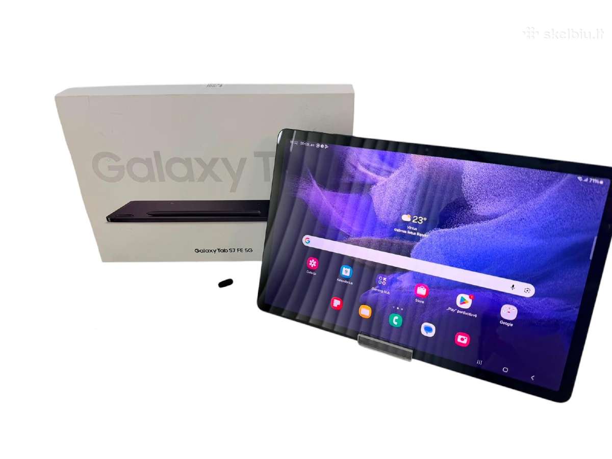 Samsung Galaxy Tab S7 Fe 5G +Sim + 3 mėn. garantij - nuotraukos Nr. 2