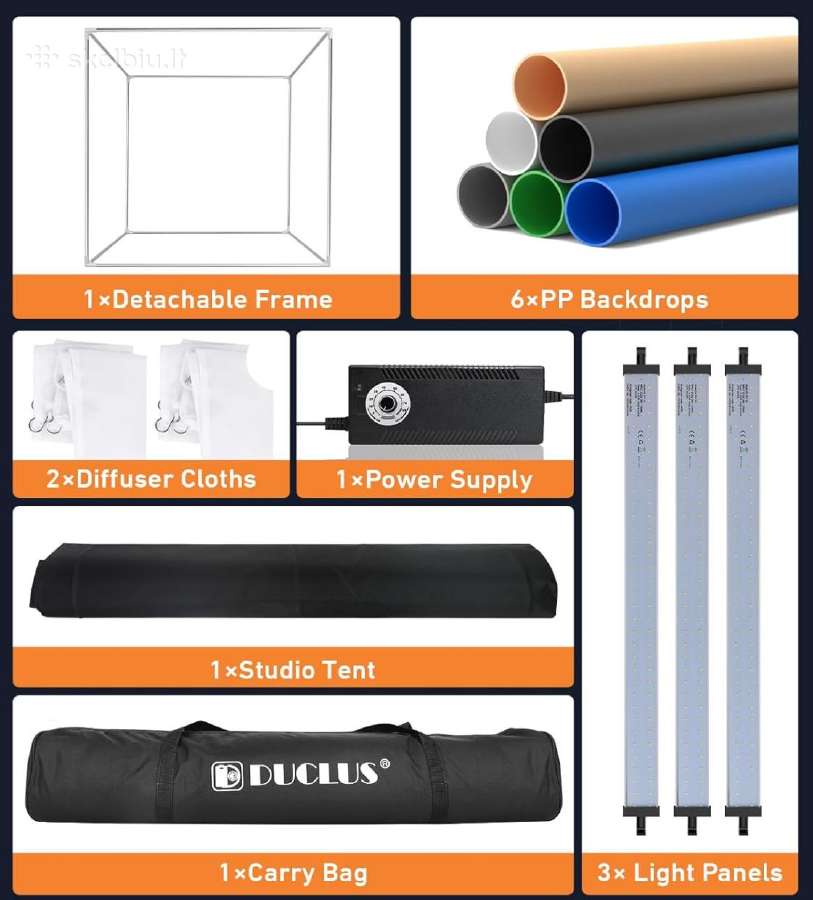 Šviesdėžė Duclus 80x80x80 cm su LED apšvietimu - nuotraukos Nr. 3