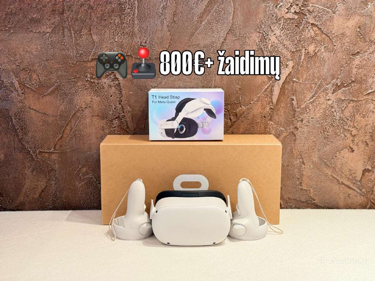 800€ žaidimų! Meta Quest 2 128gb Oculus Vr priedai