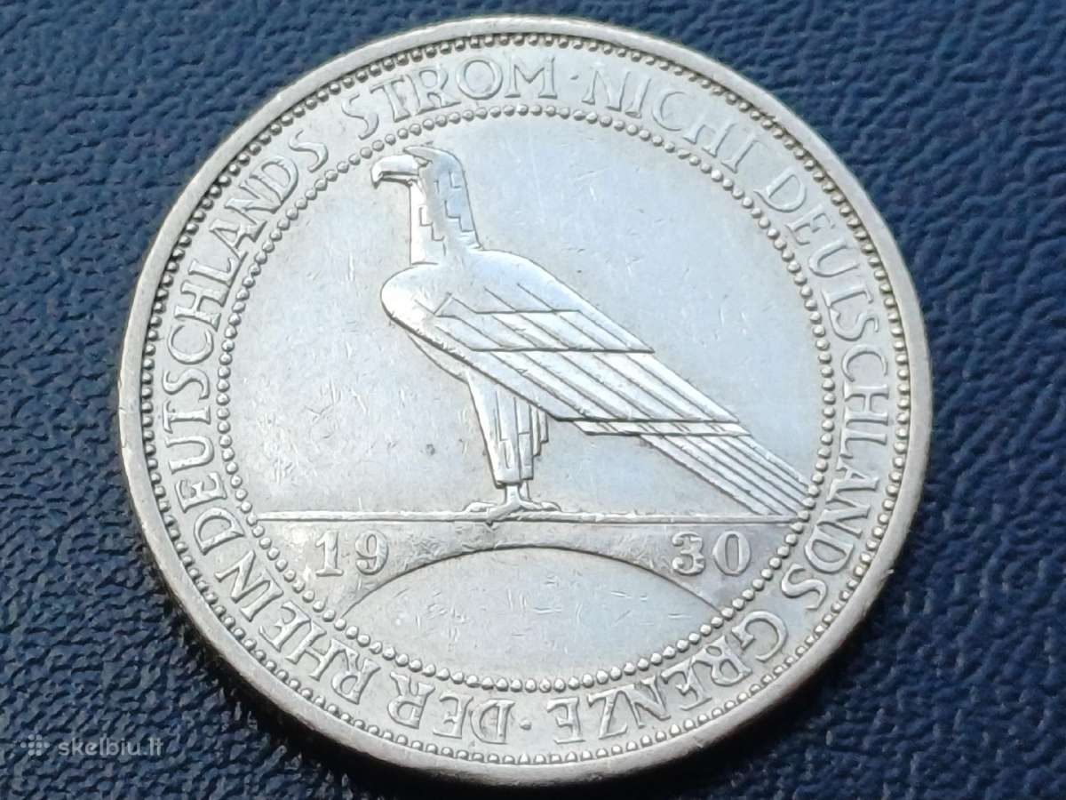3 markes 1930 F sidabras