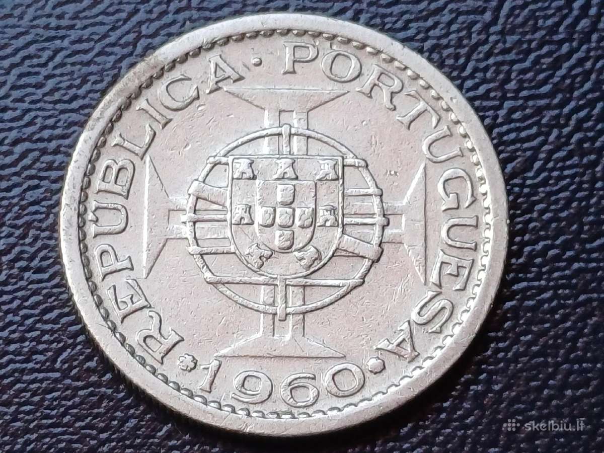 5 eskudai 1960m. Mozambikas sidabras - nuotraukos Nr. 2