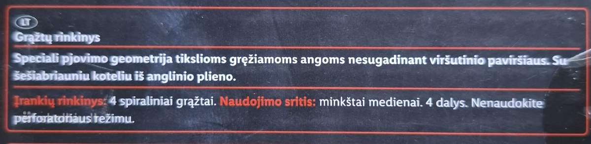 Grąžtų rinkinys medienai - nuotraukos Nr. 3
