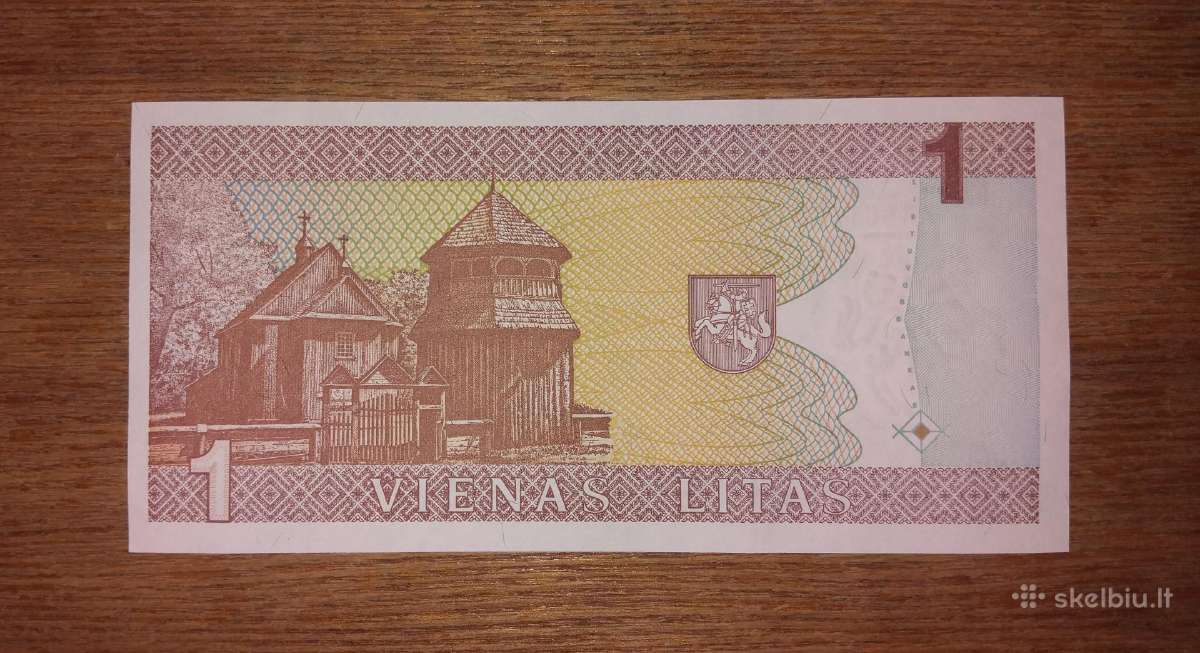 Lietuvos 1 lito banknotas - nuotraukos Nr. 2