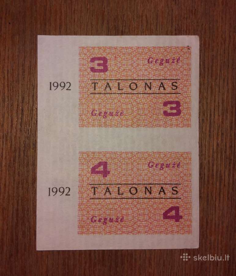 Lietuvos 3 ir 4 talonai
