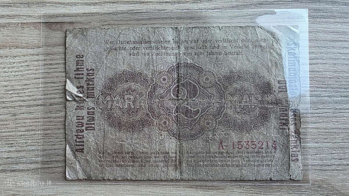 1918 metų Retos 2 markės - Ostmarkės - nuotraukos Nr. 2