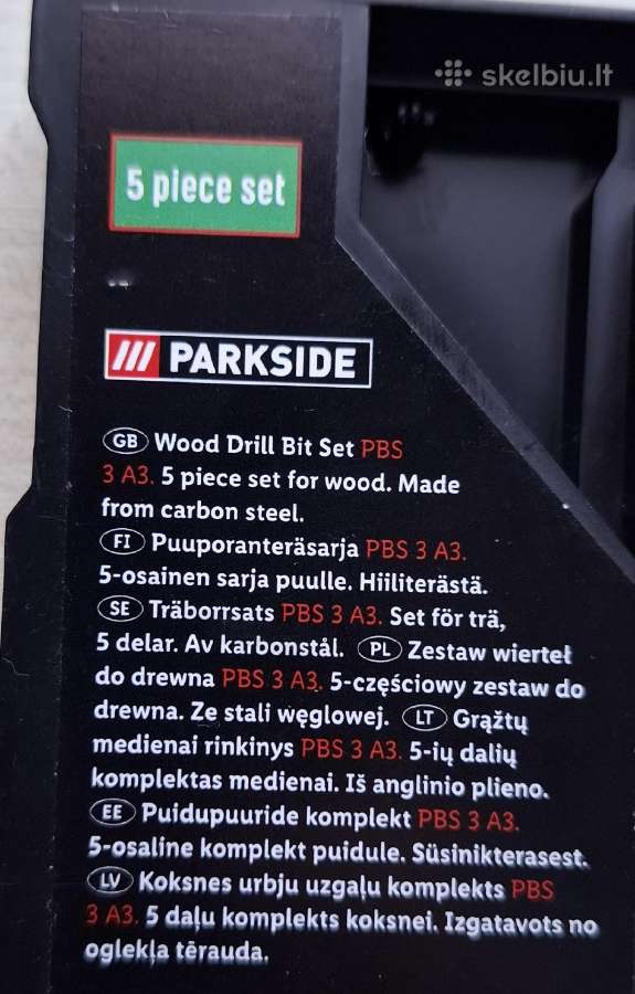 Grąžtų rinkinukas medienai - nuotraukos Nr. 2