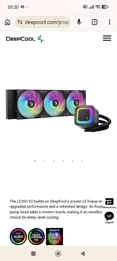 Parduodu deepcool le360v2