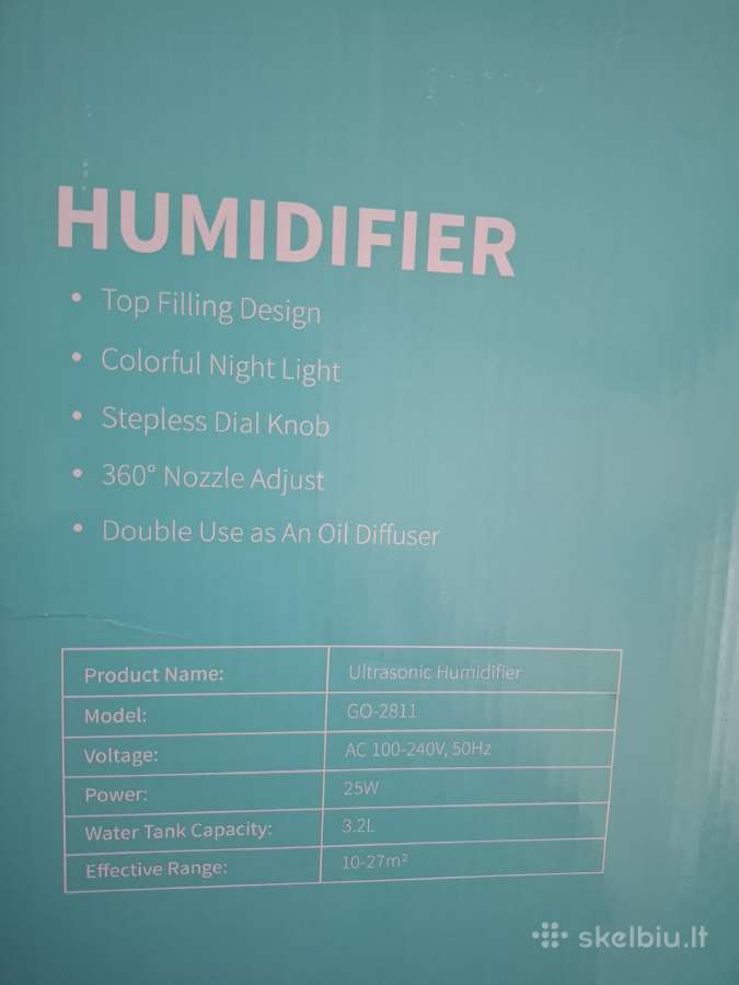 Fohere ultragarsinis oro drėkintuvas 3,2 l - nuotraukos Nr. 3