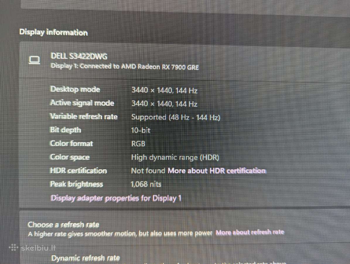 34' Dell S3422dwg - nuotraukos Nr. 3