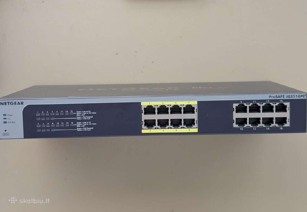 Netgear Prosafe Jgs516pe 16 Ports Switch Poe
