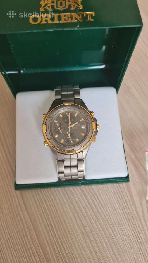Orient Titanium Chronograph Alarm 42mm su dėžute