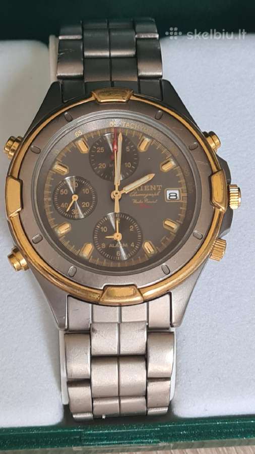 Orient Titanium Chronograph Alarm 42mm su dėžute - nuotraukos Nr. 2