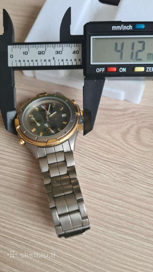 Orient Titanium Chronograph Alarm 42mm su dėžute - nuotraukos Nr. 5