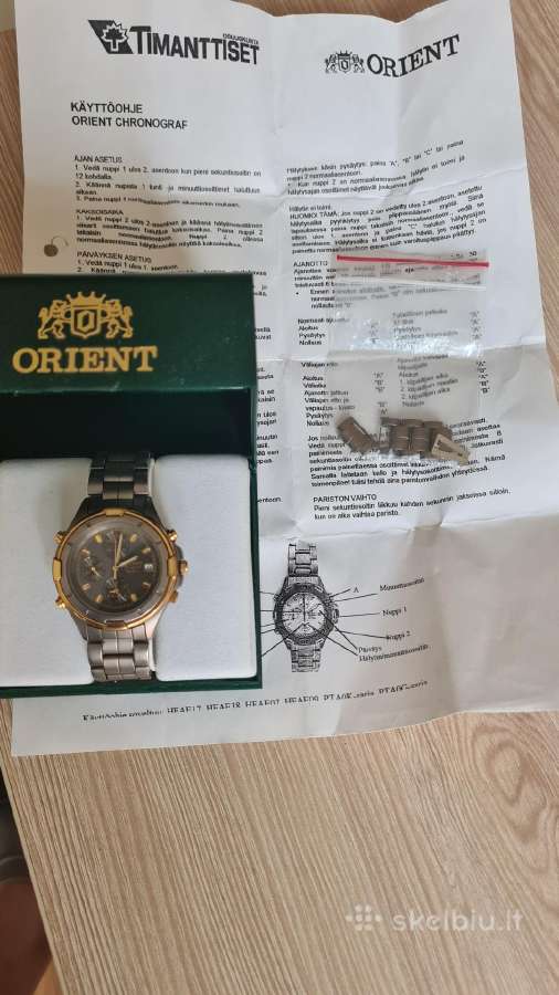 Orient Titanium Chronograph Alarm 42mm su dėžute - nuotraukos Nr. 6