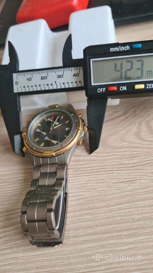 Orient Titanium Chronograph Alarm 42mm su dėžute - nuotraukos Nr. 8