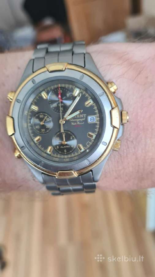Orient Titanium Chronograph Alarm 42mm su dėžute - nuotraukos Nr. 9
