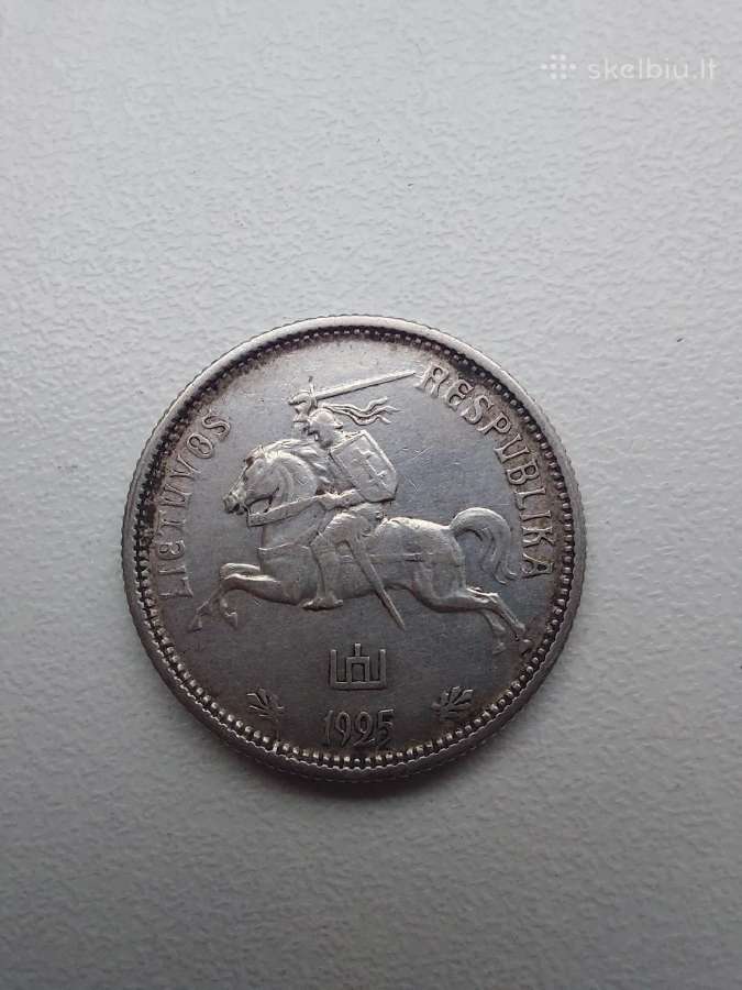2 litai 1925m. Sidabras - nuotraukos Nr. 2