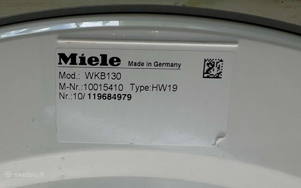 Skalbimo mašina Miele - nuotraukos Nr. 3