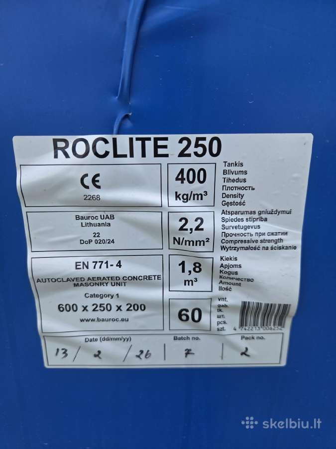 Roclite akyto betono blokeliai