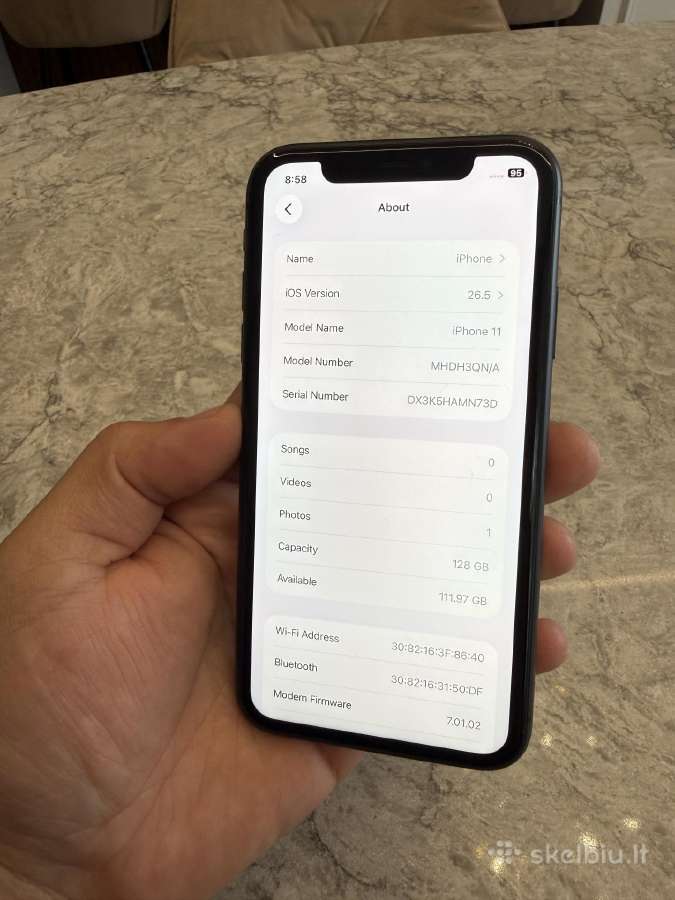 iPhone 11, 128gb 86% - nuotraukos Nr. 3