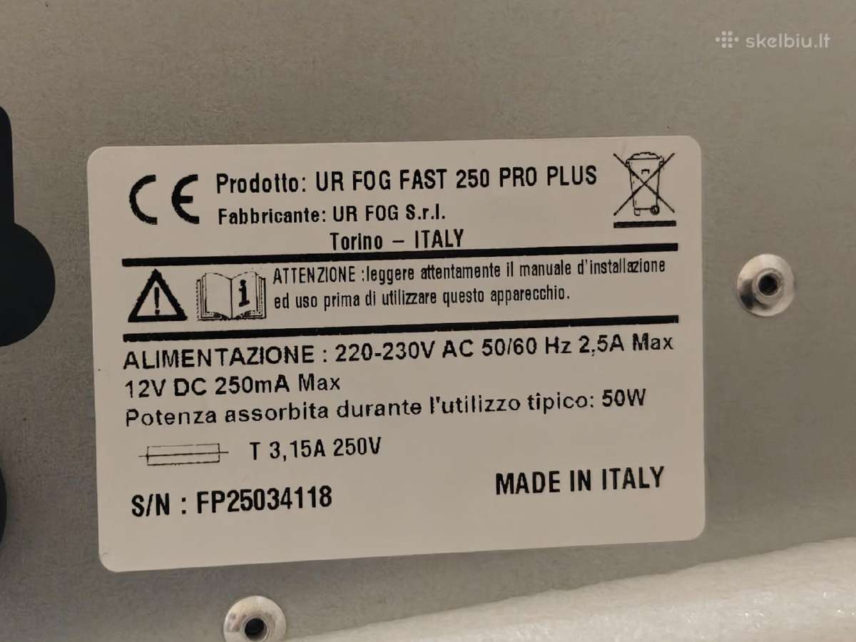 Rūko apsaugos sistema Ur Fog Fast 250 Pro Plus - nuotraukos Nr. 4