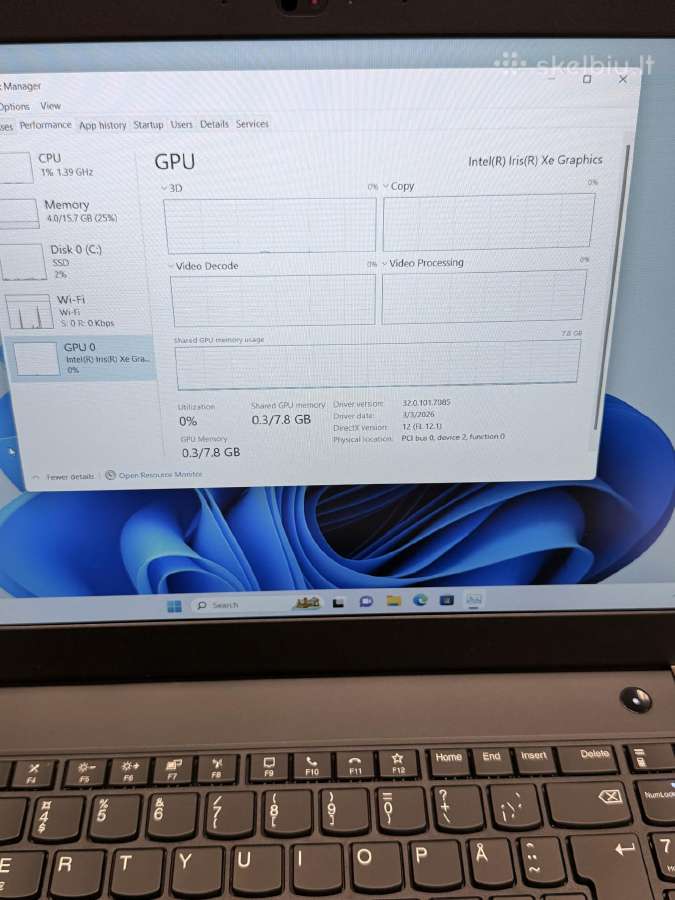 Lenovo L15 Gen2 i7-1165g7 - 16 RAM - 256 Nvme - nuotraukos Nr. 7