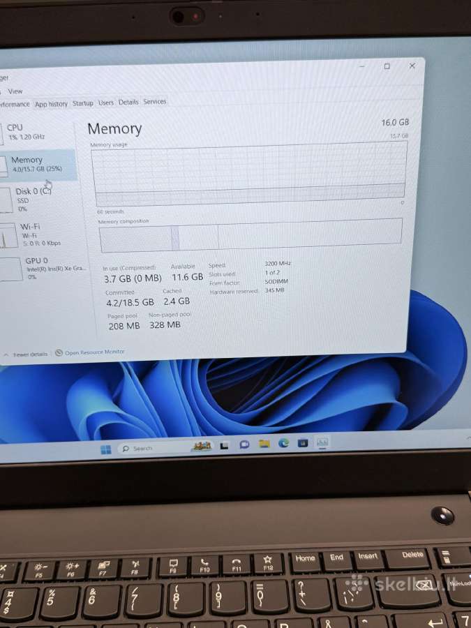 Lenovo L15 Gen2 i7-1165g7 - 16 RAM - 256 Nvme - nuotraukos Nr. 8
