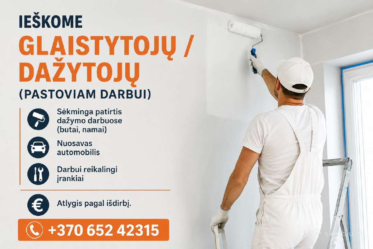 Reikalingi dažytojai
