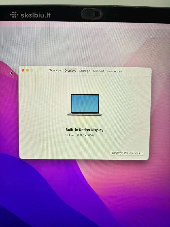 MacBook Pro 15 (2016), i7, 16gb RAM - nuotraukos Nr. 3