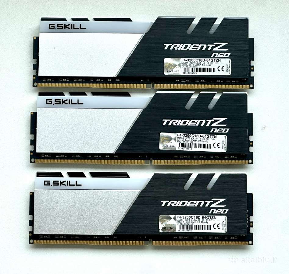 G.skill Trident Z Neo Ddr4 RAM x3 moduliai