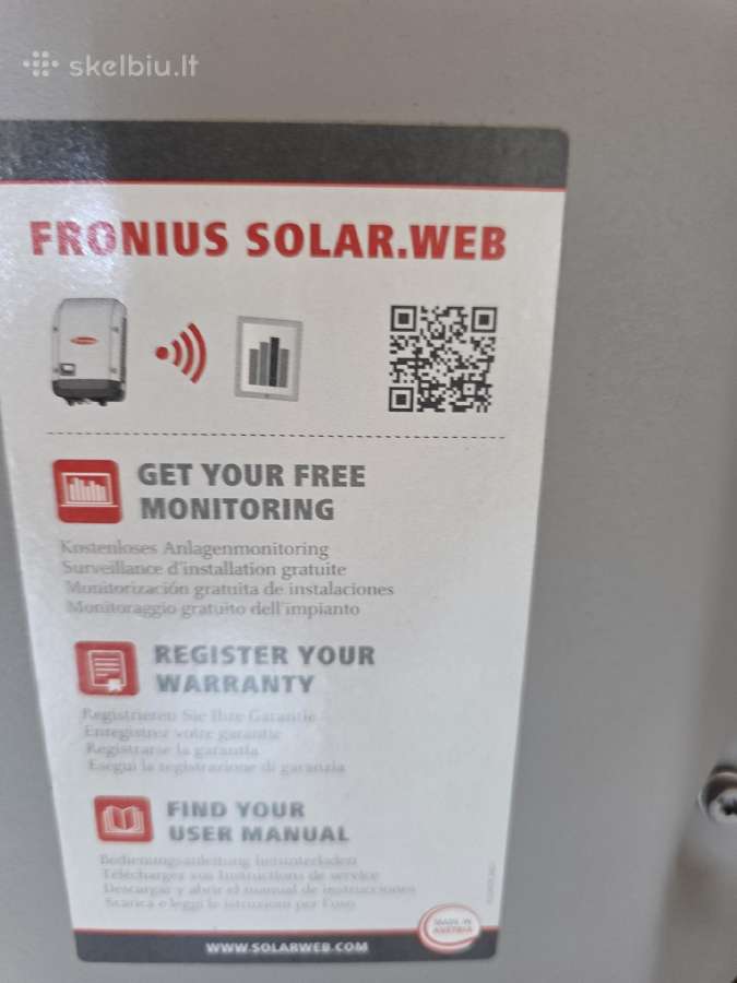 Trifazis Austriškas Fronius inverteris 6kw. - nuotraukos Nr. 2