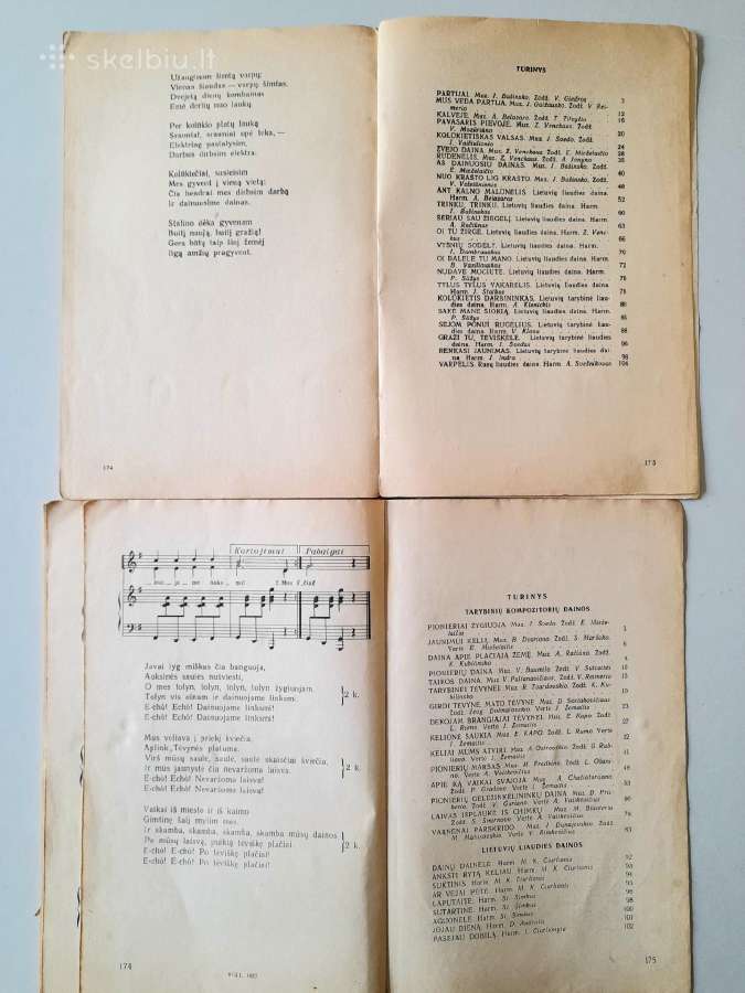 Dainų knygos 1954-1955m. - nuotraukos Nr. 4