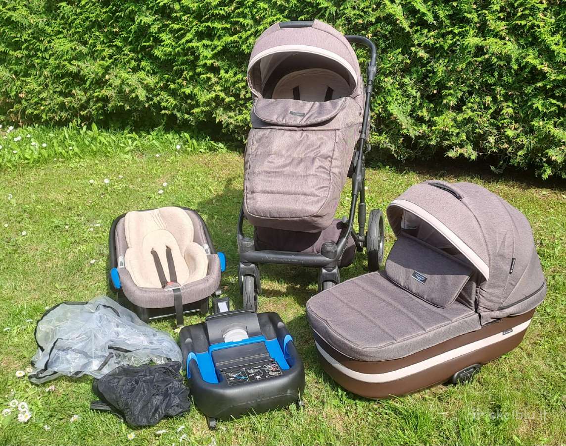 Vežimėlis Adamex Rimini 3in1 su Isofix baze