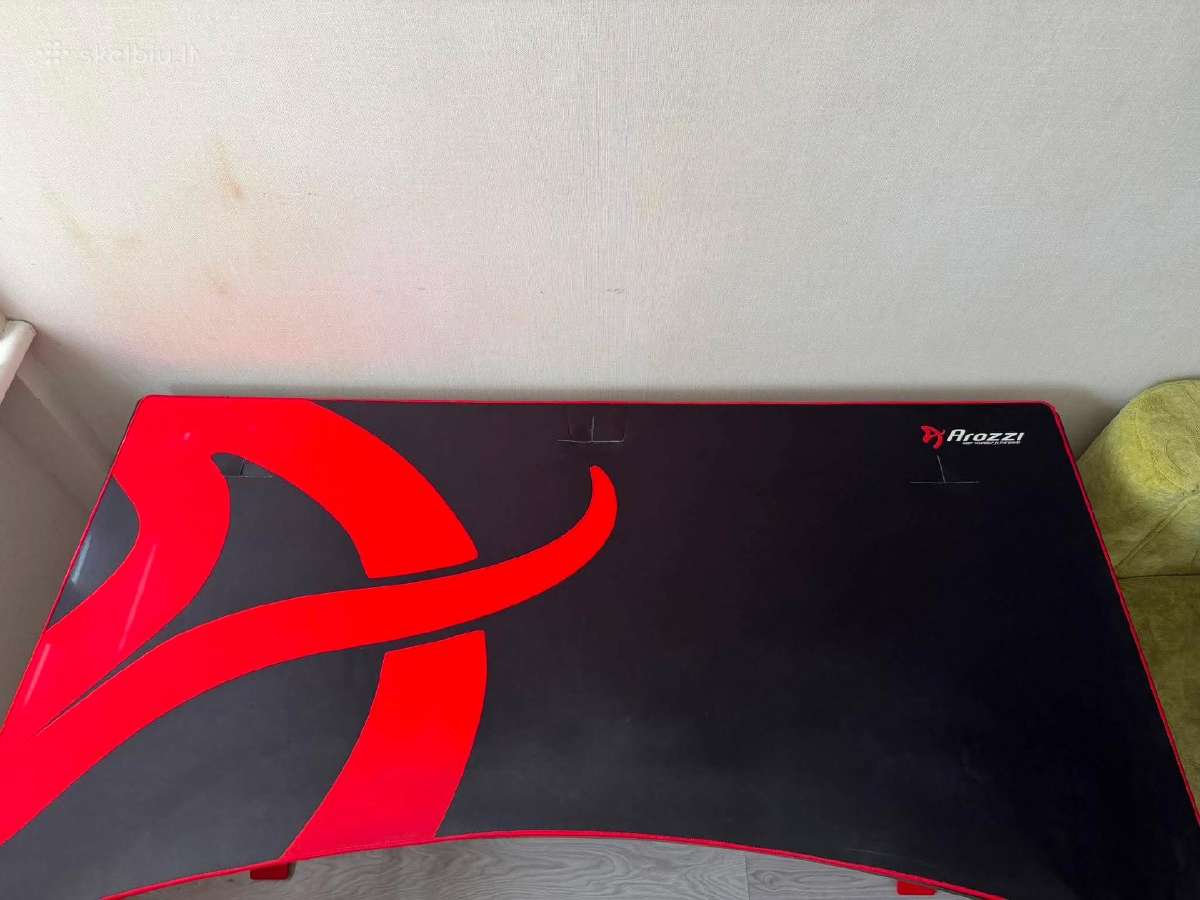 Arozzi Arena raudonas gaming stalas, 160x82 cm - nuotraukos Nr. 2